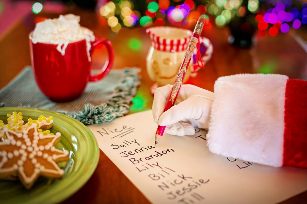 christmas food and santa