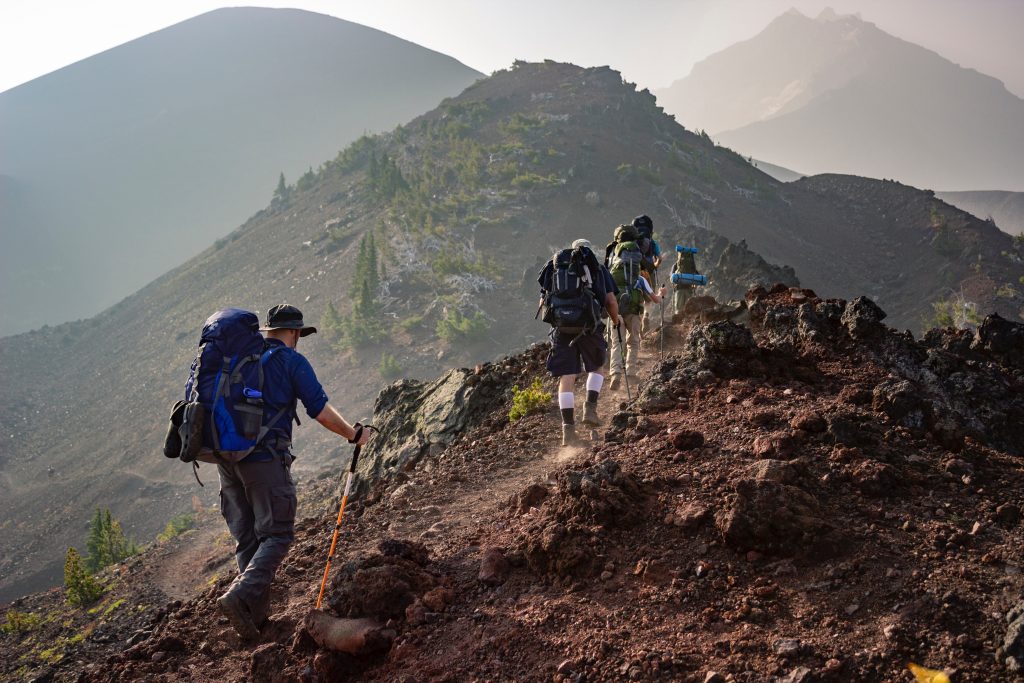 adventure backpacker climb